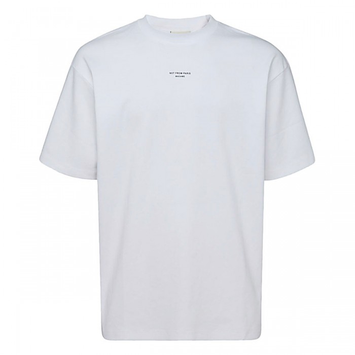 WHITE COTTON SLOGAN T-SHIRT