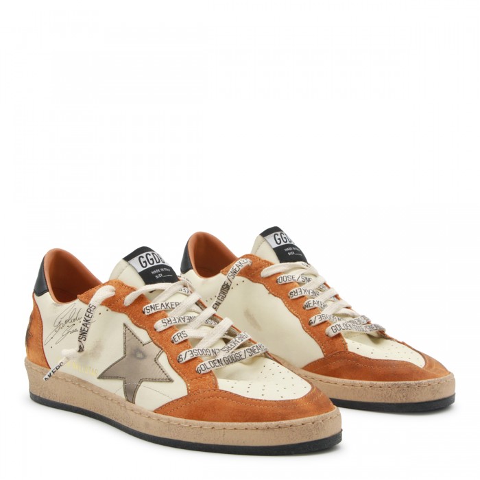 ORANGE AND WHITE LEATHER... 2