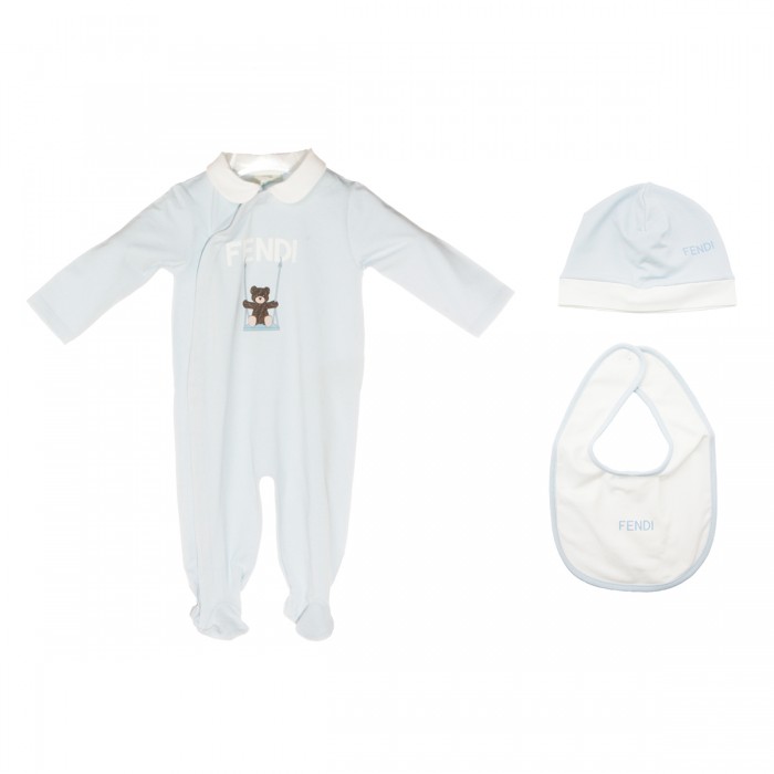LIGHT BLUE COTTON NURSERY SET