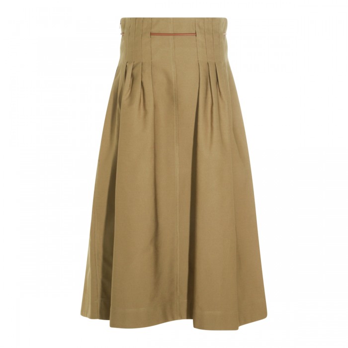 KHAKI COTTON TEMPIO SKIRT 2