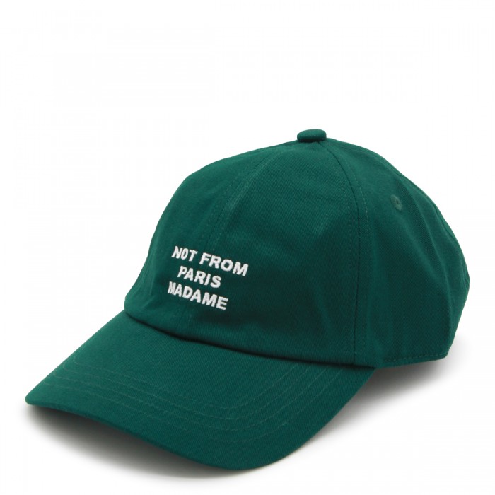 DARK GREEN COTTON BASEBALL CAP