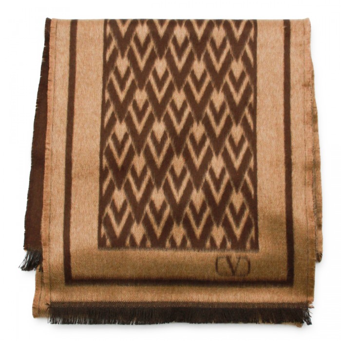 BROWN SILK SCARF