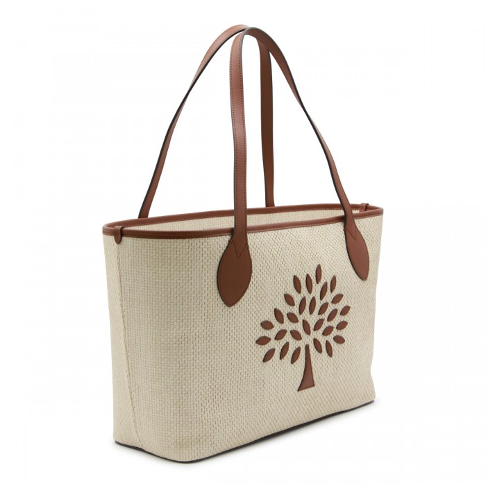 BEIGE LEATHER AND RAFFIA... 2