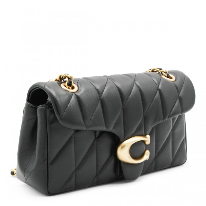 BLACK LEATHER QUILTED TABBY... 2