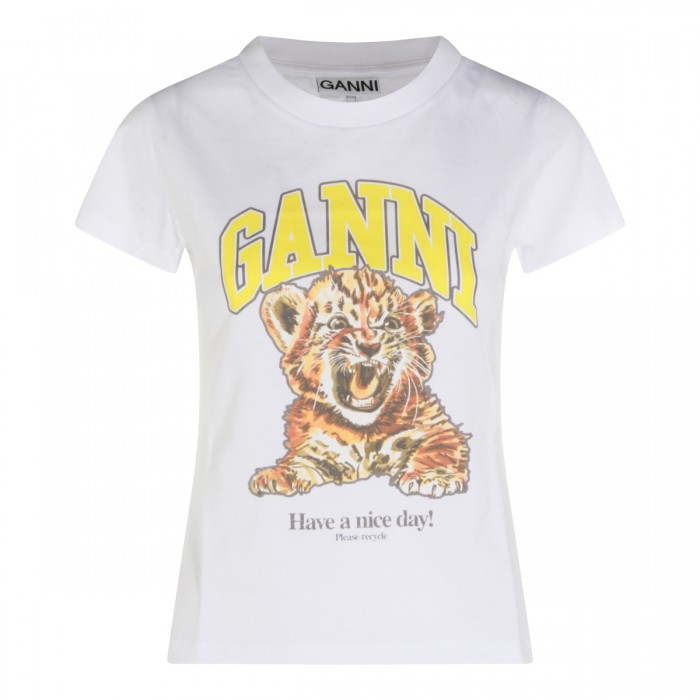 WHITE COTTON T-SHIRT