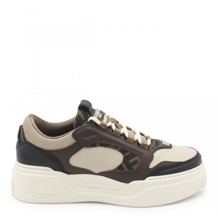 BROWN AND WHITE LEATHER...