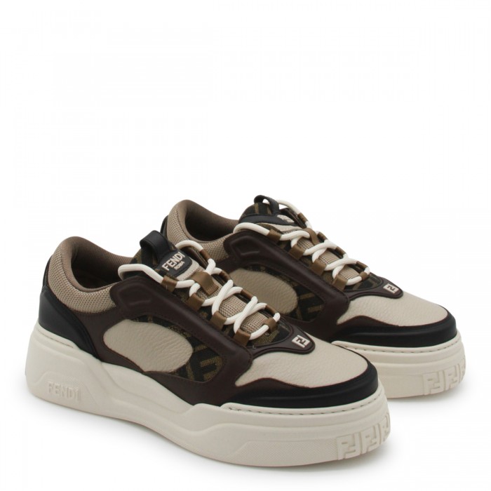 BROWN AND WHITE LEATHER... 2