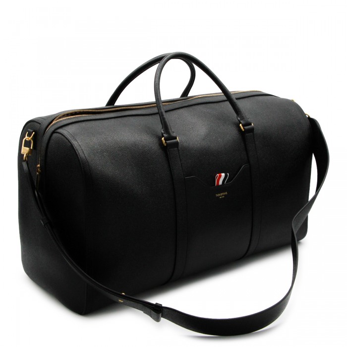 BLACK LEATHER TRAVEL BAG 2