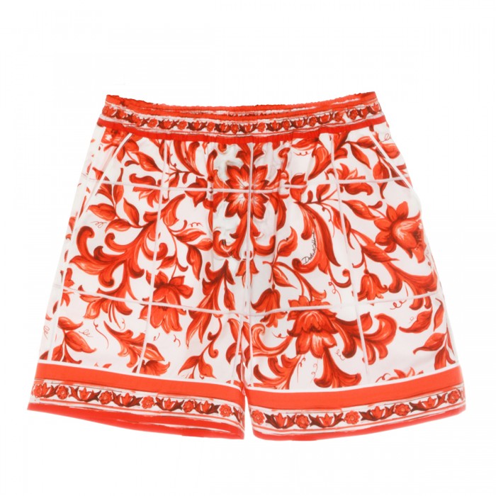 WHITE AND ORANGE COTTON...