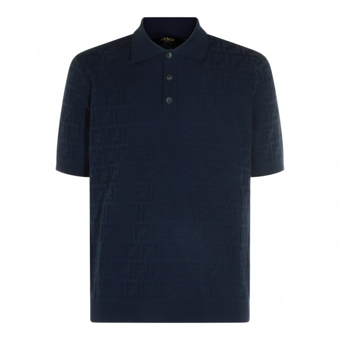 BLUE COTTON POLO SHIRT 