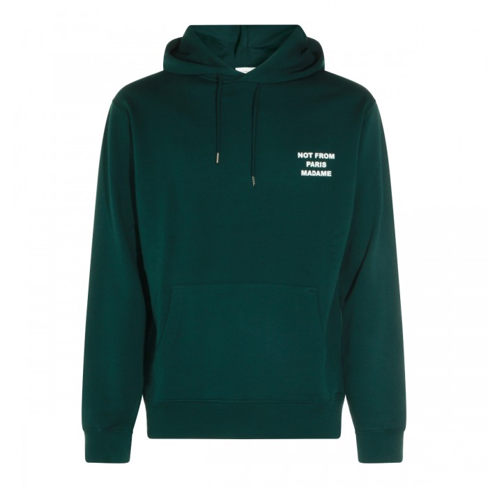 DARK GREEN COTTON SWEATSHIRT