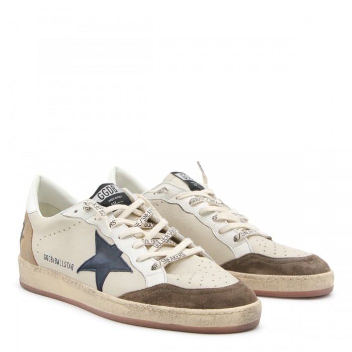WHITE AND BEIGE LEATHER... 2