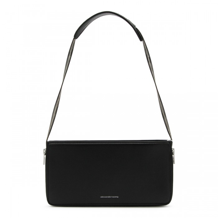 BLACK LEATHER SHOULDER BAG