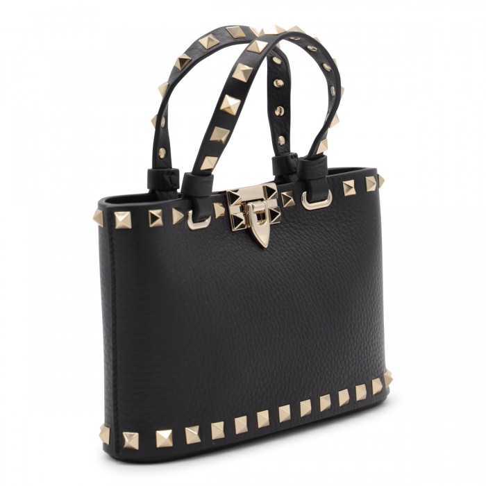 BLACK LEATHER MINI ROCKSTUD... 2