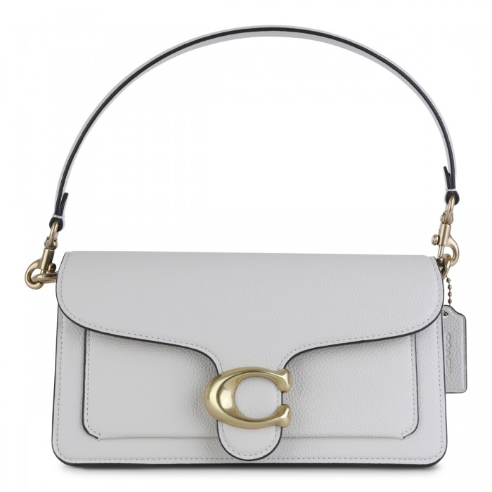 WHITE LEATHER SHOULDER BAG