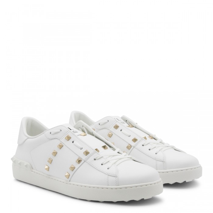 WHITE LEATHER ROCKSTUD... 2