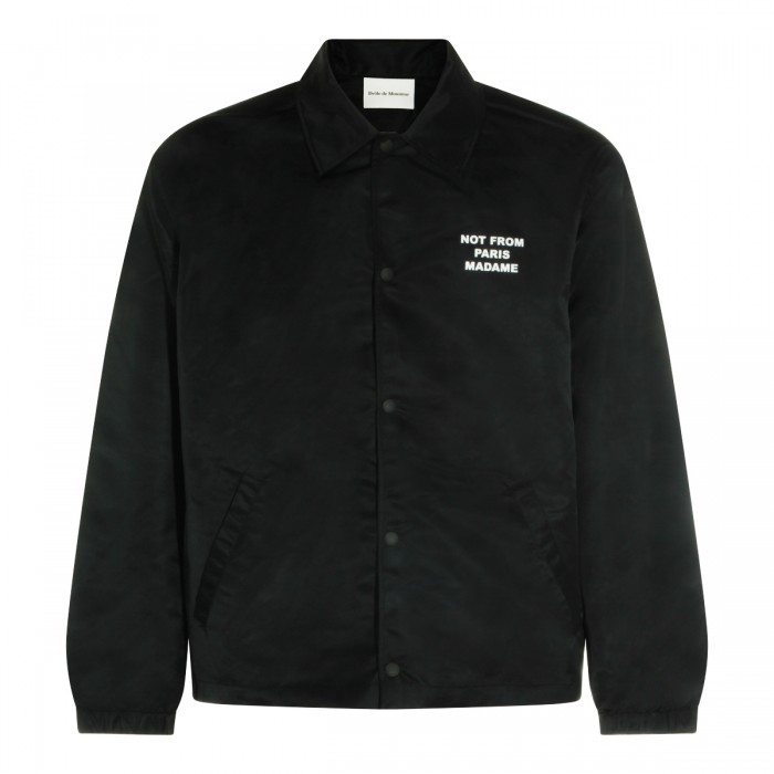 BLACK TECH SLOGAN JACKET