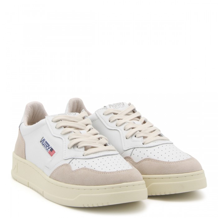 WHITE AND BEIGE LEATHER... 2