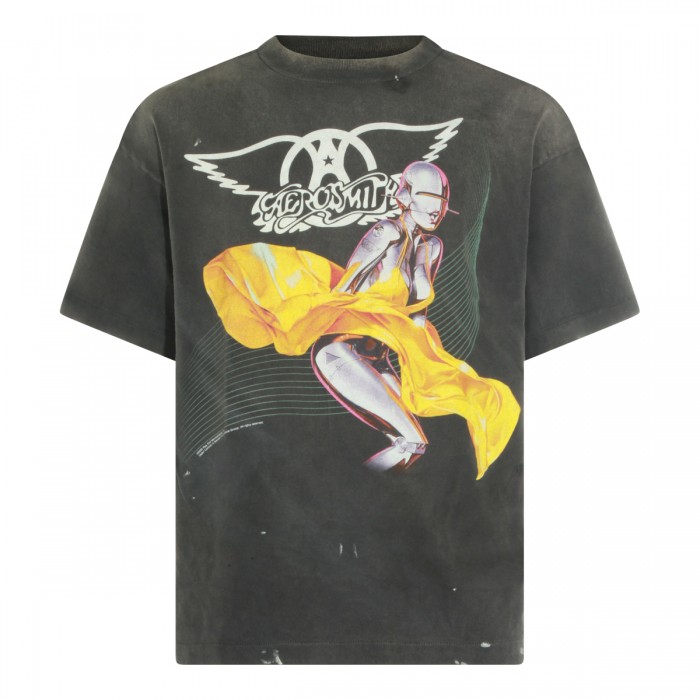 BLACK COTTON T-SHIRT