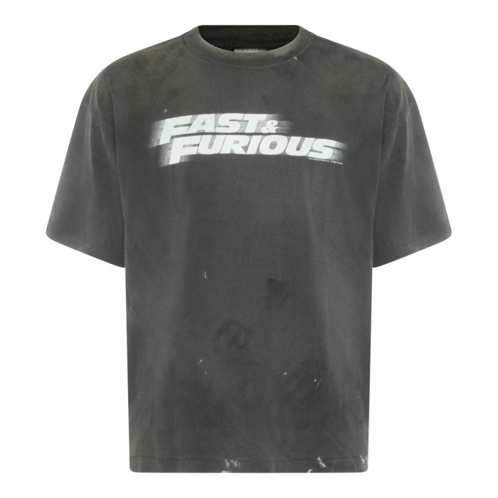 BLACK COTTON T-SHIRT