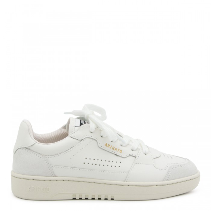 WHITE LEATHER DICE SNEAKERS