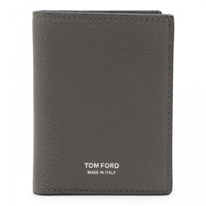 GREY LEATHER CARD HOLDER