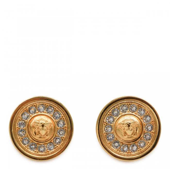GOLD BRASS ROUND EARRINGS