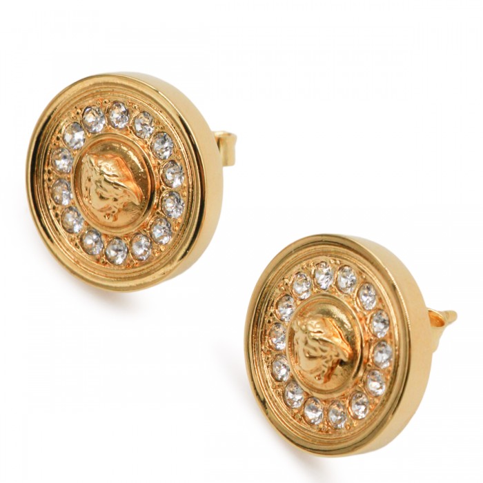 GOLD BRASS ROUND EARRINGS 2