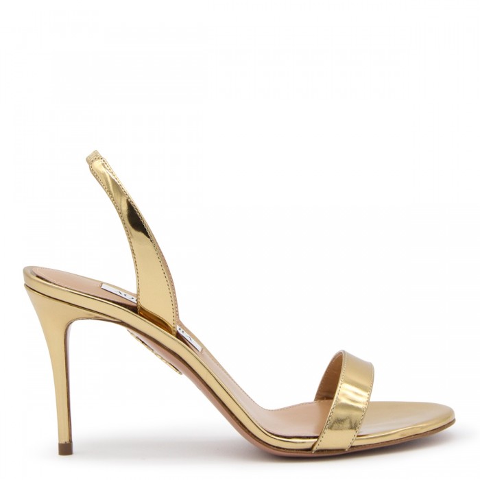 GOLD TONE LEATHER SANDALS