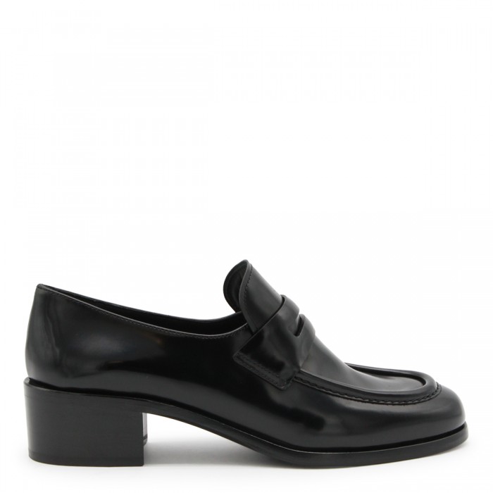 BLACK LEATHER LOAFERS