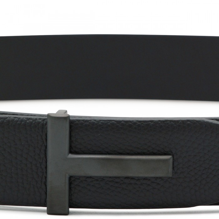 BLACK LEATHER BELT 2