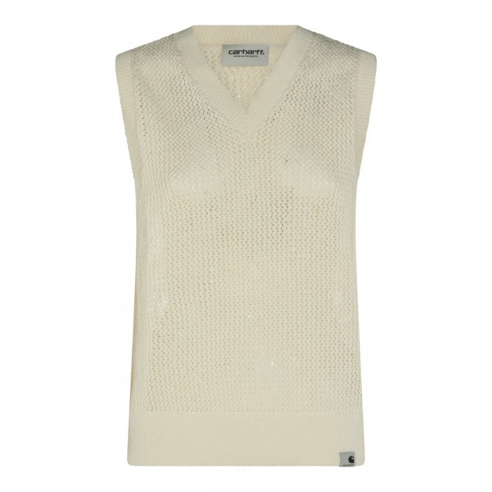 WAX COTTON BLEND VEST KNITWEAR