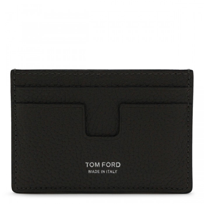 GREY LEATHER CARD HOLDER