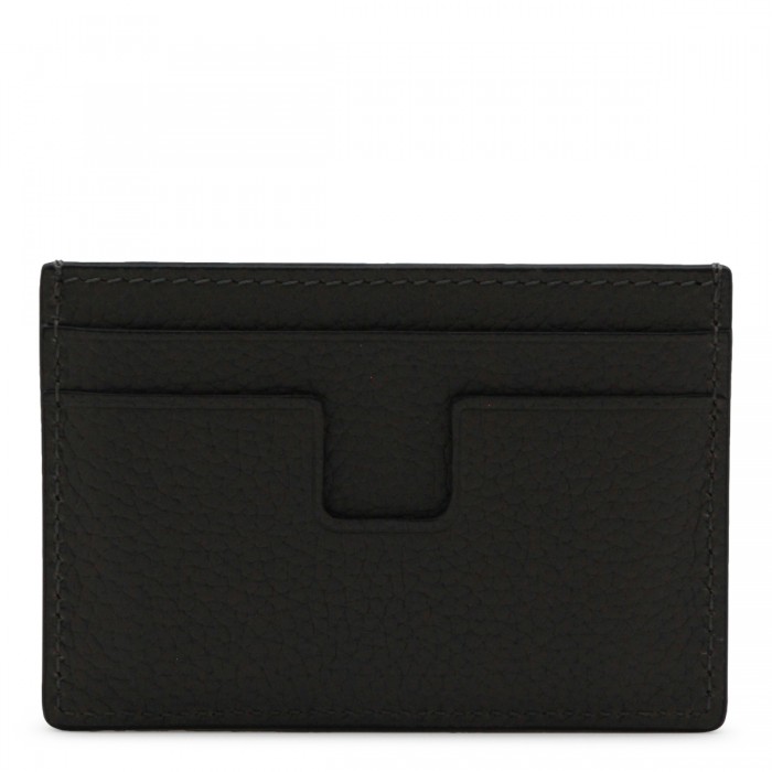 GREY LEATHER CARD HOLDER 2