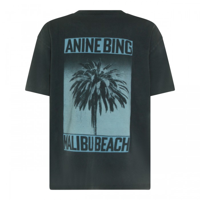 BLACK COTTON CADE TEE PALM... 2