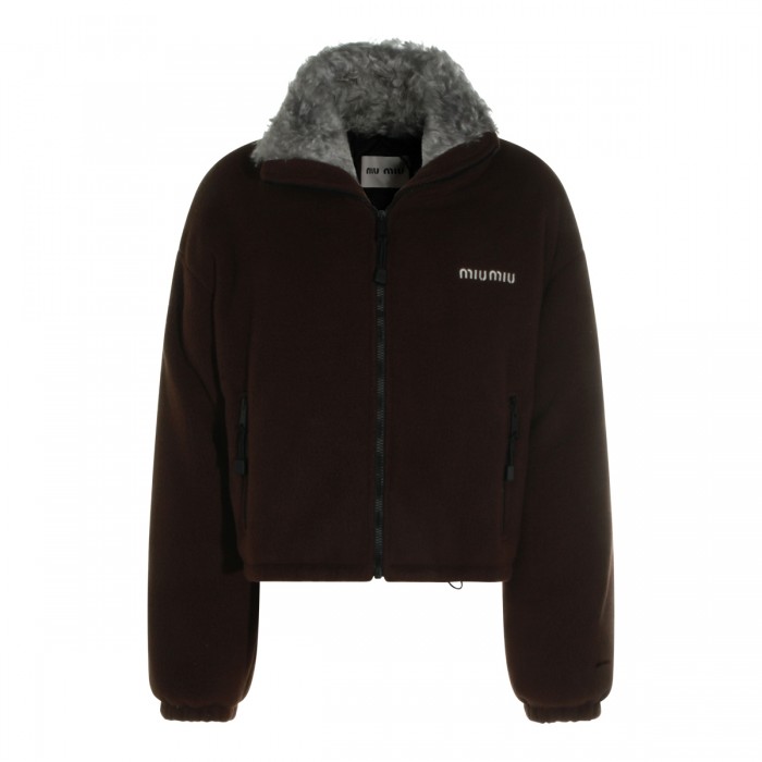 BLACK VIRGIN WOOL DOWN JACKET