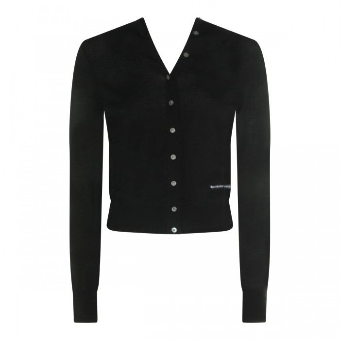 BLACK WOOL CARDIGAN