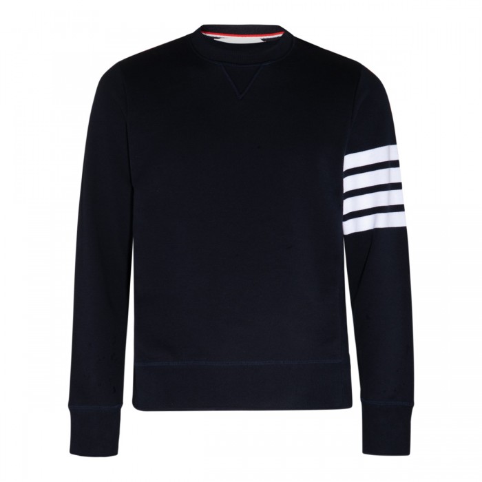 NAVY COTTON 4BAR SWEATSHIRT