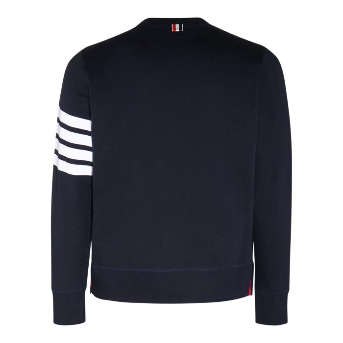 NAVY COTTON 4BAR SWEATSHIRT 2