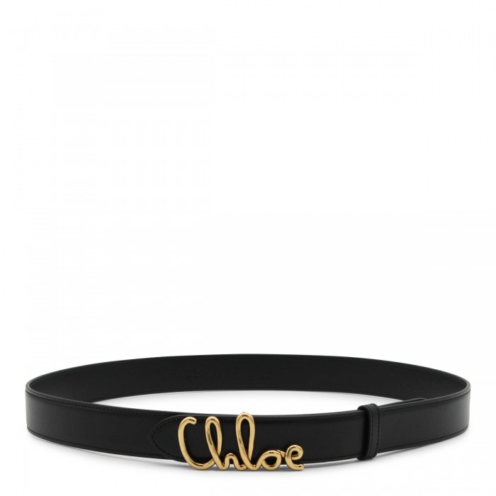 BLACK LEATHER BELT
