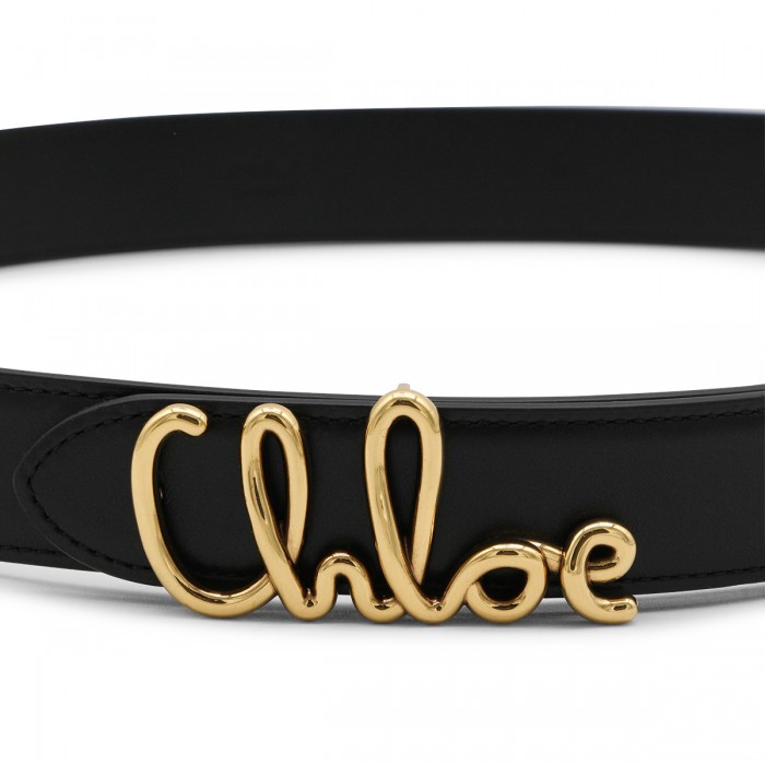 BLACK LEATHER BELT 2