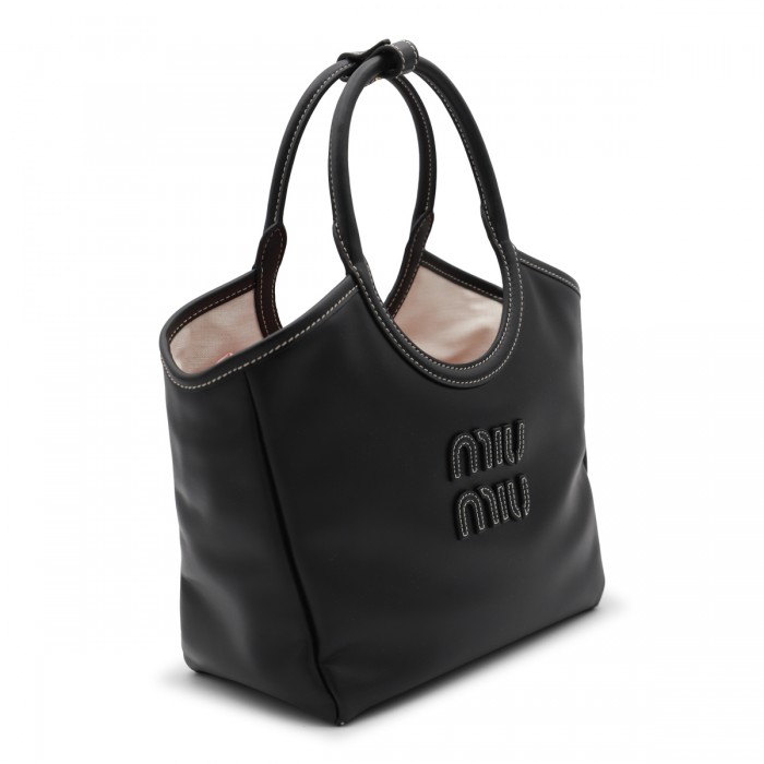 BLACK LEATHER SHOULDER BAG 2