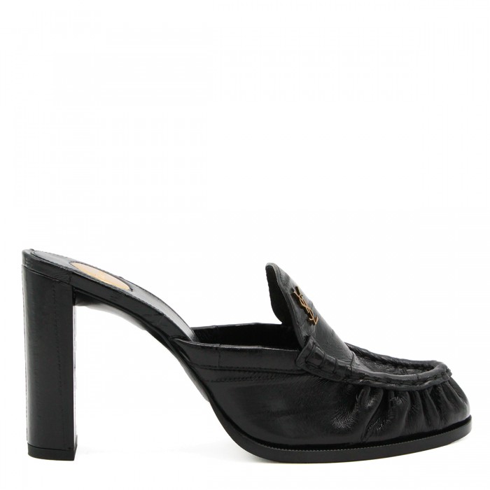 BLACK LEATHER LOAFERS