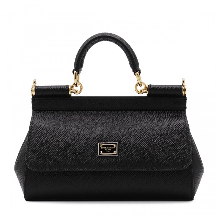 BLACK LEATHER SICILY SMALL...