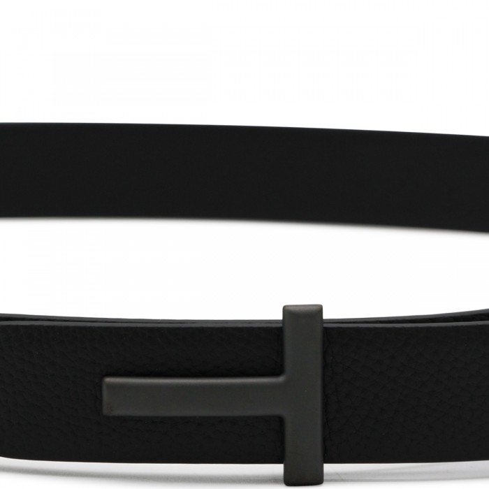 BLACK LEATHER BELT 2