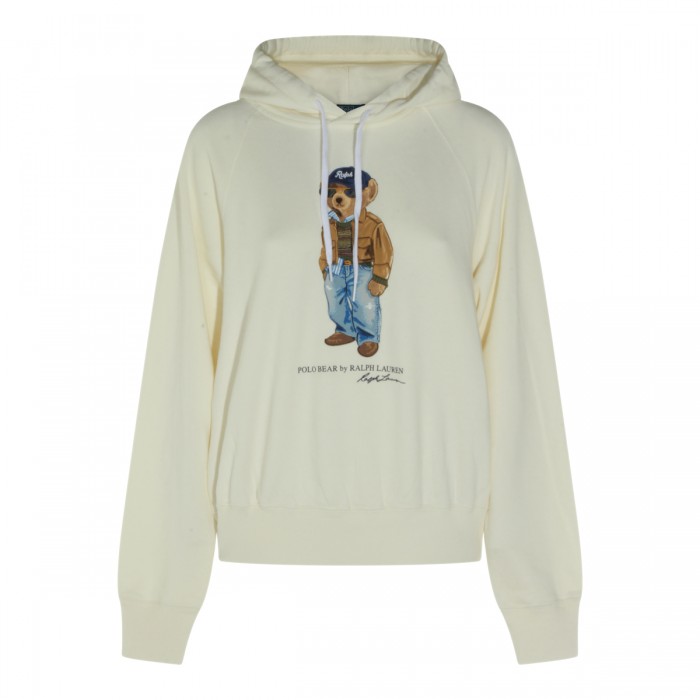 WARM WHITE COTTON SWEATSHIRT