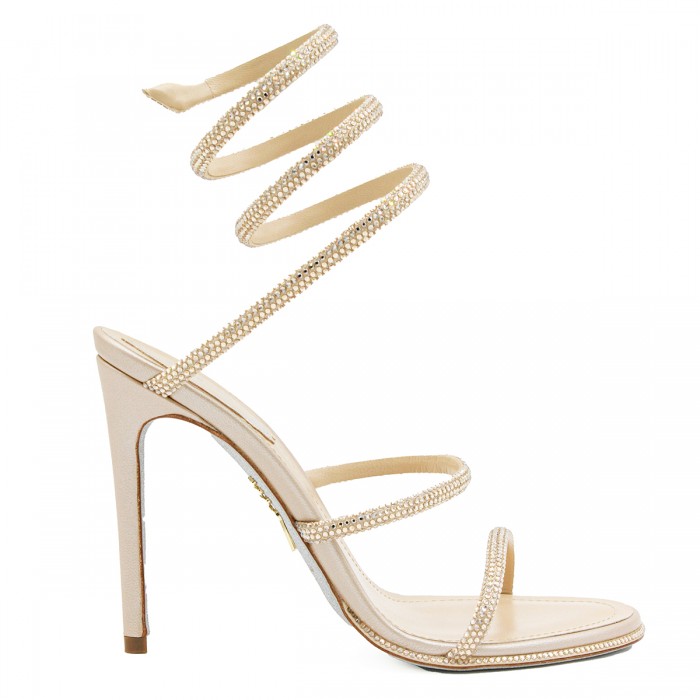 GOLD LEATHER CLEO STILETTO...