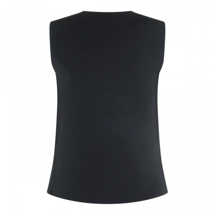 NAVY VISCOSE GOLA VEST TOP 2