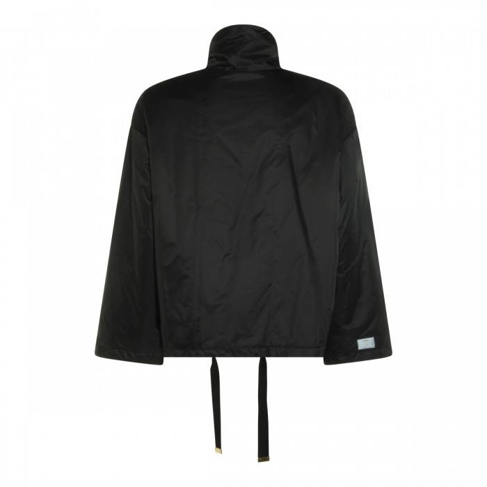 BLACK HOODED DOWN JACKET 2