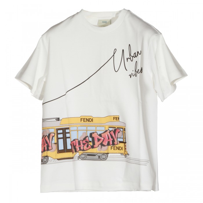 WHITE COTTON T-SHIRT